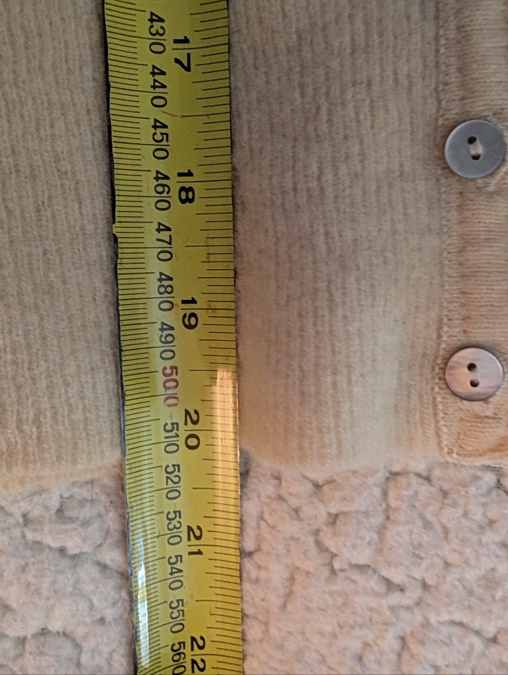 April Cornell Cream V-Neck Button-Front Women’s Sweater Long Cuffs - Picture 8 of 13